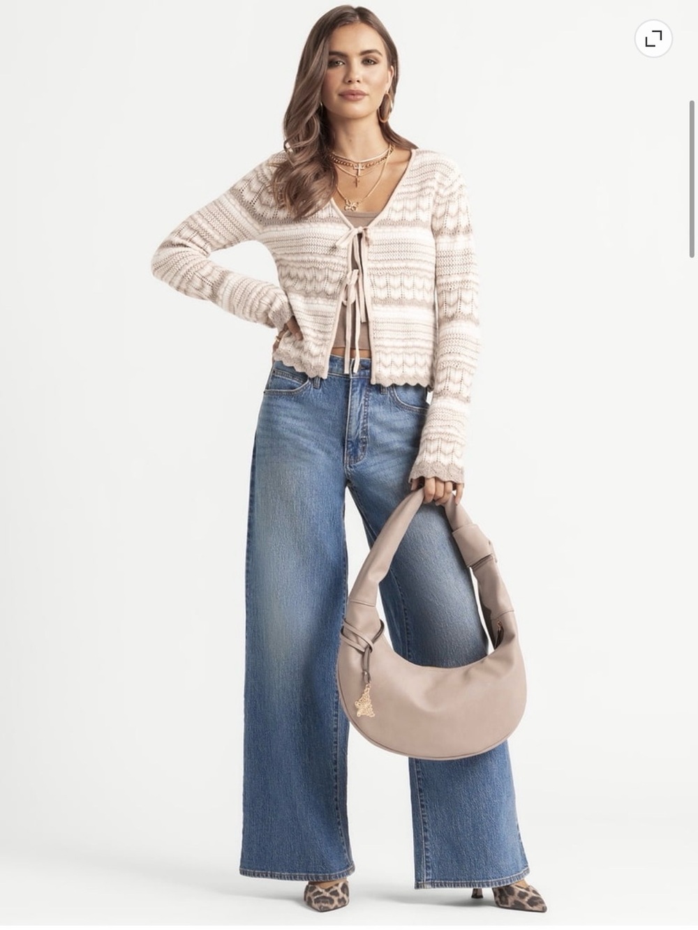Jessica Simpson High-Rise Wide-Leg Jeans - Light Blue Wash - Picture 2 of 7